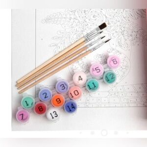 Pink Picasso: Paintbrushes + Paint Set (No Canvas)